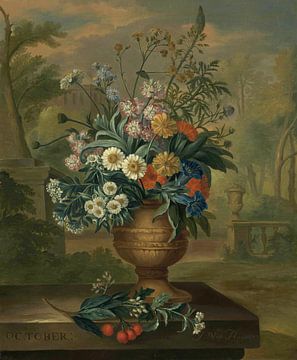 Twelve months of flowers: October, Jacob van Huysum