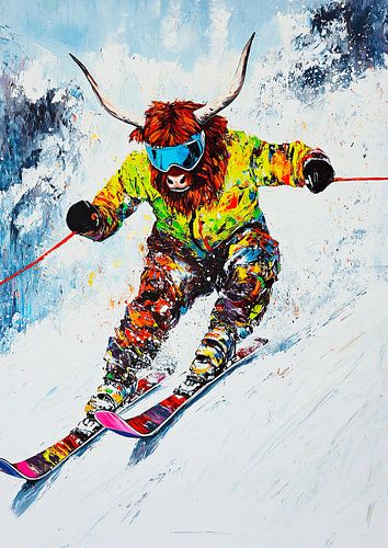 Schotse Hooglander Hoogland Koe