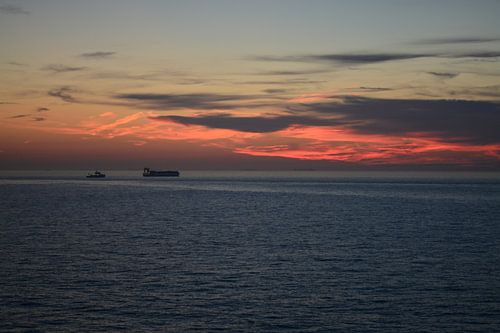  Coucher de soleil sur la mer