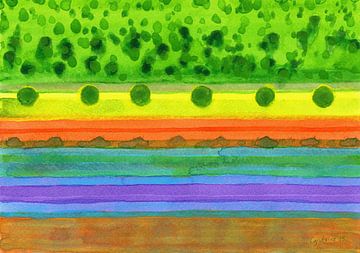 Plain with red Field 