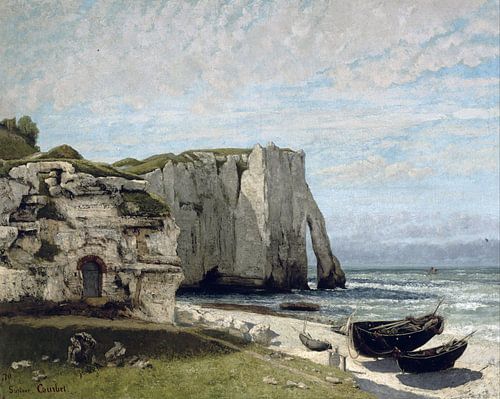 Falaises après la tempête d'Etretat, Gustave Courbet, 1870