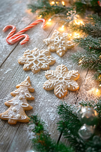 Décoration de biscuits de Noël