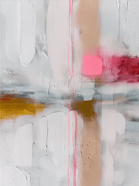 Farbpoesie in Weiß und Pink von Wolkenlos