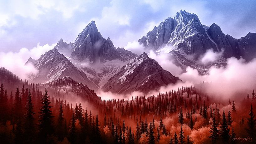 Mountains in limbo: between fog, snow and light - the silent interplay of the permanent, the fleeting and the ephemeral by AidasignArt