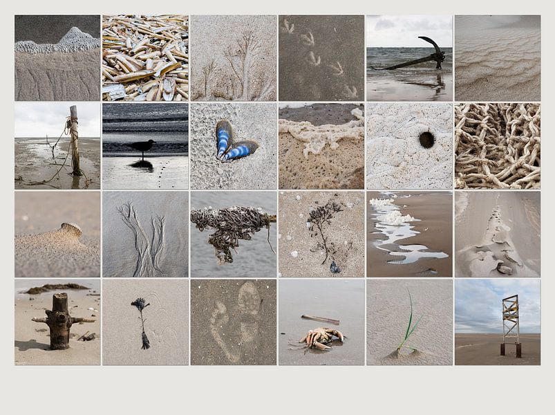 Collage Strand Texel von Yke de Vos