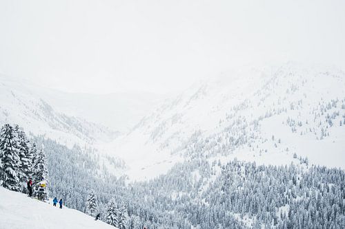Zillertal Alps in Austria in the Winter