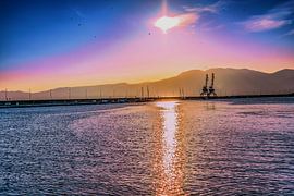 CROATIA : SUNSET AT THE HARBOUR QUAY by Photoart-Naegele