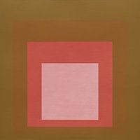 Josef Albers - Hommage an das Quadrat, braun, rot, hohe Auflösung