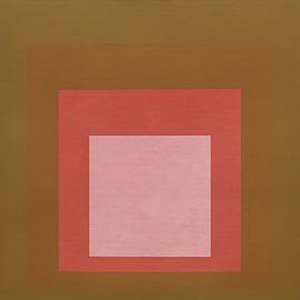 Josef Albers - Homage to the Square,brown, red, High Resolution by Vivanne