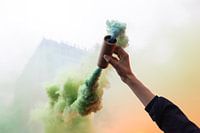 Inauguration Feijenoord smoke bomb