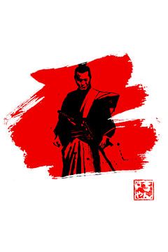 Samourai in rot von Péchane Sumie