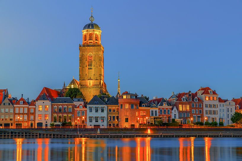 Deventer Skyline Lebuinus kerk avond fotografie by Han Kedde