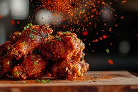 Knapperige kippenvleugeltjes met kruidenspatten van Poster Art Shop