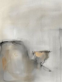 Moderne et abstrait dans des couleurs neutres, style japonais sur Japandi Art Studio