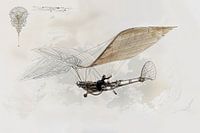 Tekening, imaginair vliegtuig