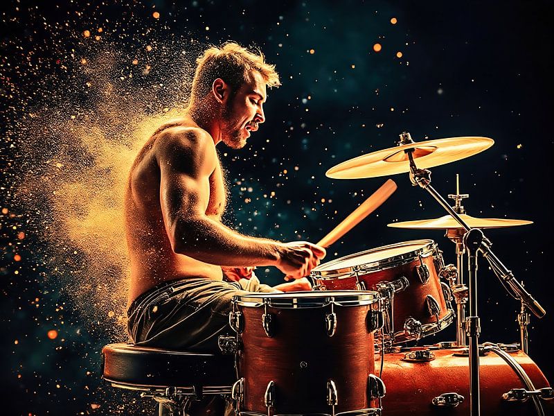 De Drummer van The Photo Artist
