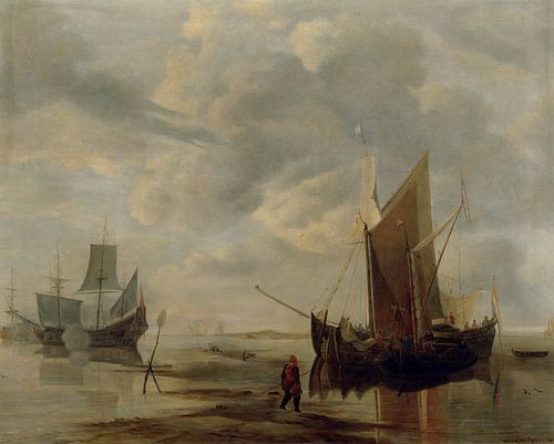 Lotty Sykora - Vue marine (copie d'après Jan van de Capelle), 1900