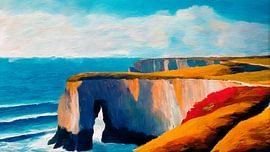 The impressive chalk cliffs of Étretat on the French coast by Studio Pieternel