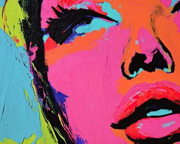 Gezicht | Vibrant Mystery Portrait van De Mooiste Kunst