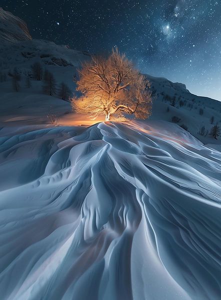 Licht unter dem Sternenhimmel von fernlichtsicht