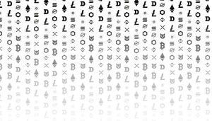 Crypto logos's panorama white