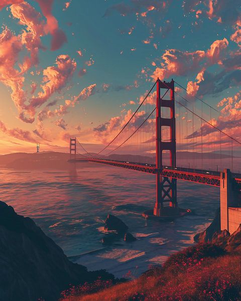 Blick auf die Golden Gate Bridge von fernlichtsicht