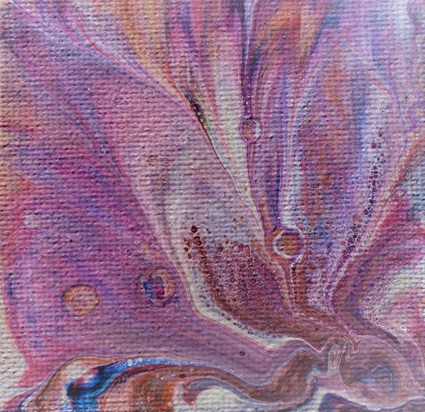 Acryl Pouring pink by Angelique van 't Riet