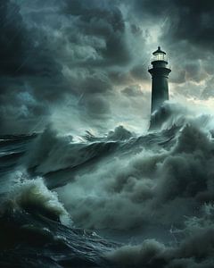 Leuchtturm und Küstendämmerung