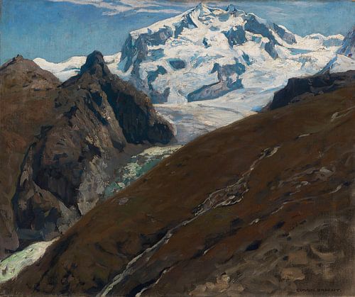 EUGEN BRACHT, Gezicht op Monte Rosa, westzijde, 1906