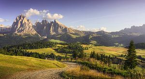 Wanderung auf der Seiser Alm und dem Langkofel. Dolomiten