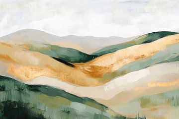 Zachte heuvels in zachte kleuren van Poster Art Shop