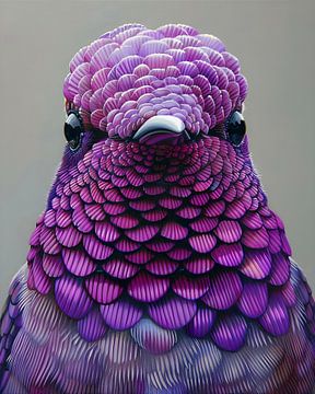 Colourful Hummingbird Portrait by But First Framing