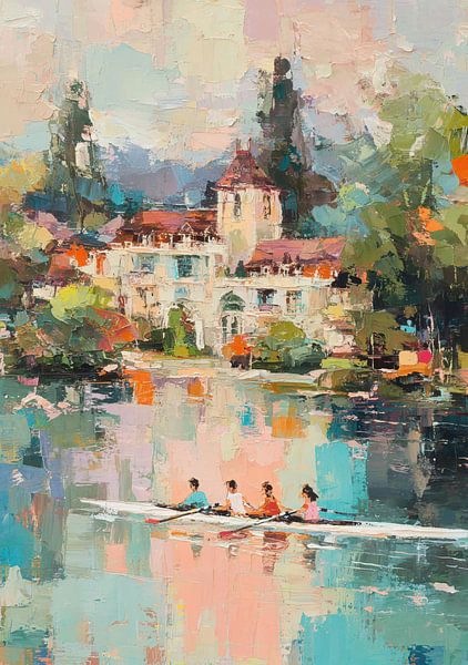 Castle on the calm water by Niklas Maximilian