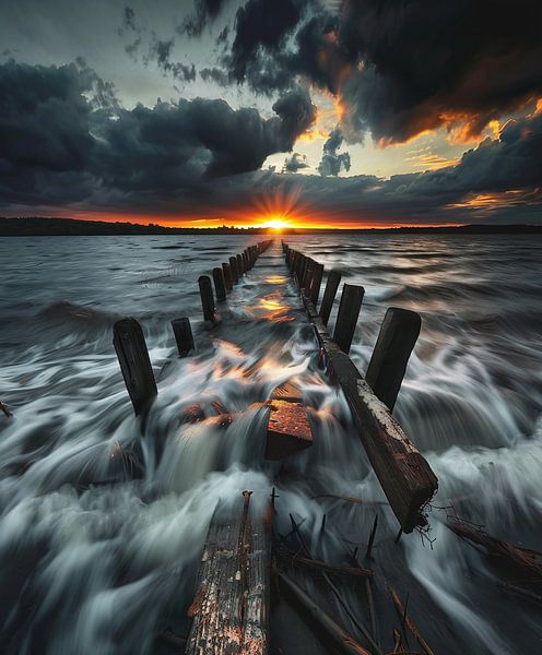 Bois dans les eaux côtières par fernlichtsicht