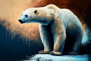 Ein Eisbär auf einer Eisscholle