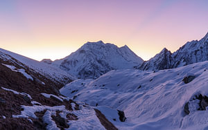 Himalayan peaks in first light