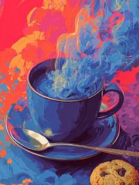 have a hot cup of coffee or cappuccino by Egon Zitter