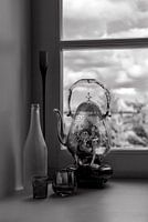 Stilleven in zwart-wit