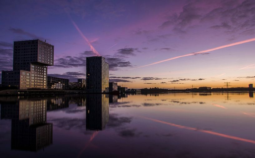 Sonnenaufgang in Almere am Weerwater von Bianca Fortuin