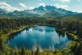 luchtfotografie boven stad en land van Egon Zitter