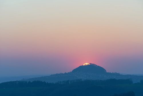 Sun ball over Hohenstaufen