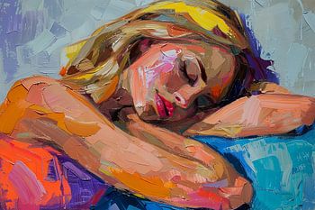 portrait de femme en peinture