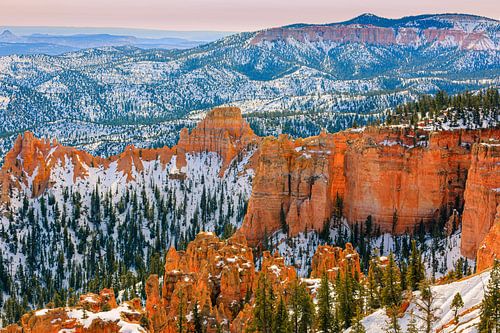L'hiver dans le parc national de Bryce Canyon, Utah
