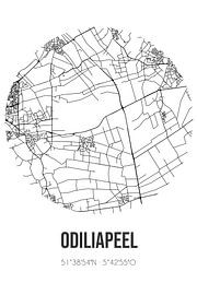 Odiliapeel (Noord-Brabant) | Karte | Schwarz und Weiß von Ortsdrucke