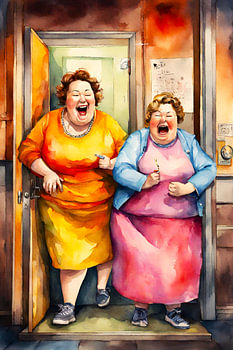 2 dames douillettes dans une salle d'escorte