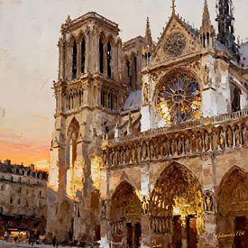 Die Kathedrale Notre-Dame de Paris, Frankreich2 von Johannas Art Creations