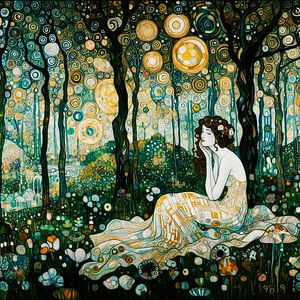 Waldnymphe im Stil von Gustav Klimt ( 2 )