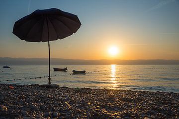 Sonnenaufgang am Strand Moscenicka Draga. Kroatien von SusaZoom