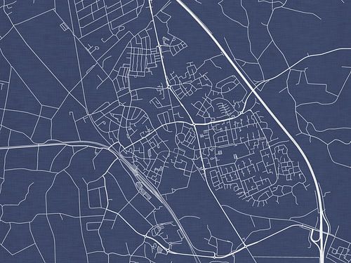 Kaart van Boxtel in Royaal Blauw