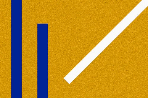 Minimalism with yellow, blue and white by Jenco van Zalk